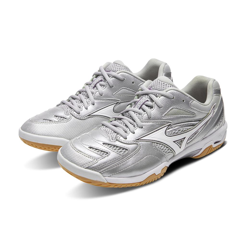Mizuno Wave Fang Pro Low Top Badminton-Schuhe Unisex Sneaker Silber 71GA210090