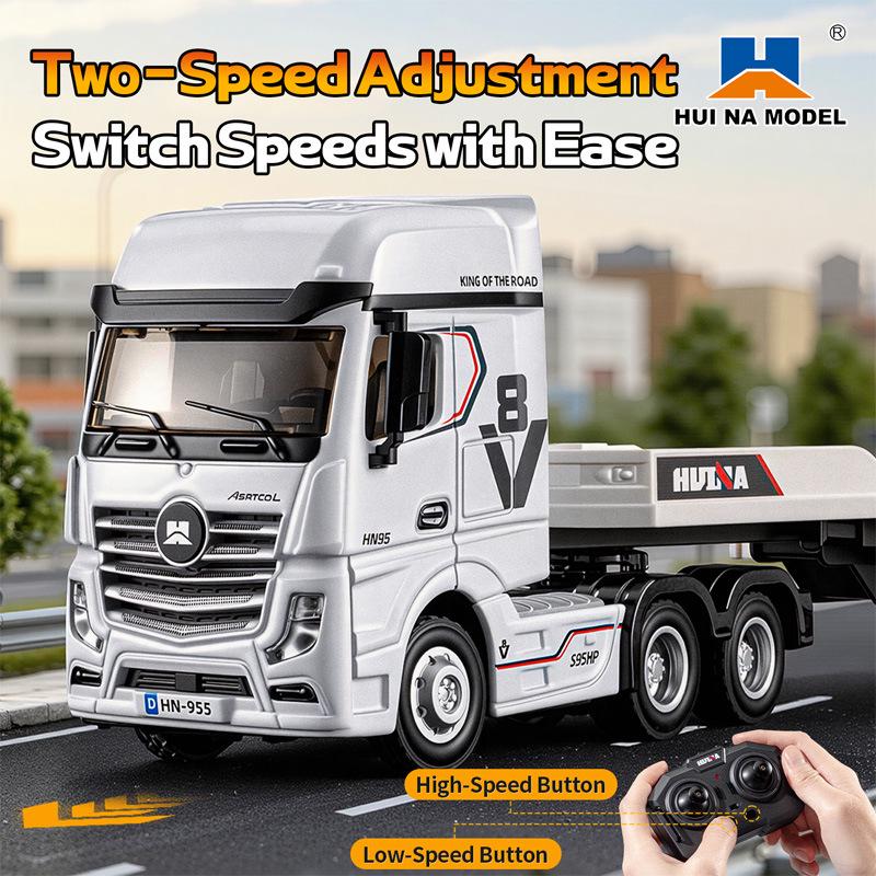Huina 1:64 RC Tow Truck: 12-Channel, Four-Wheel Drive Simulation Toy