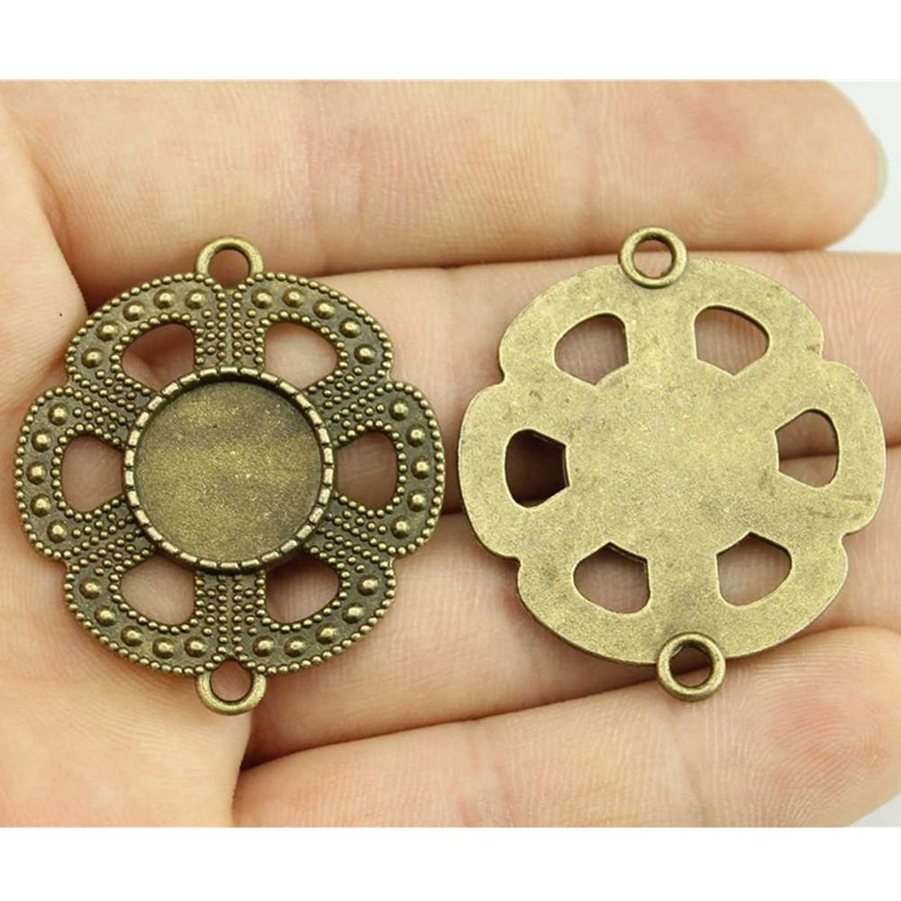 Fit Round 16mm Glass Cabochon Base Setting Tray Accessories Parts Men's Jewellery Bulk Original Cheapest Items