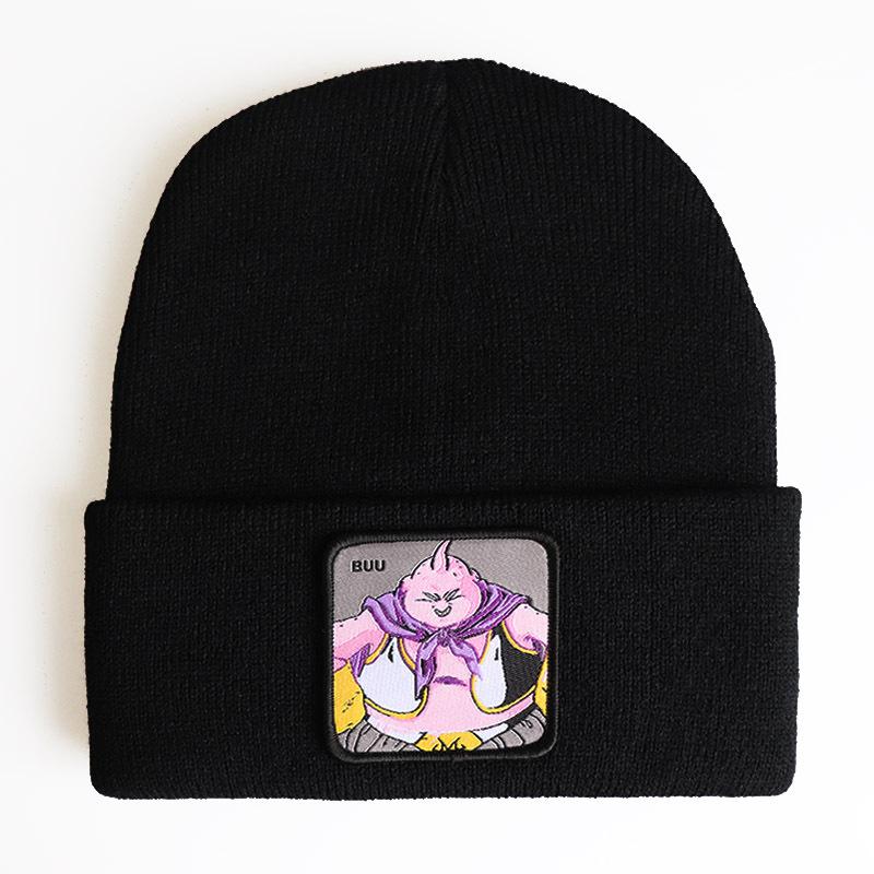 

Anime merchandise cartoon Dragon Ball Majin Buu BUU Knitted hat, woolen hat, hip-hop ski pullover hat for men and women Adjustable чёрный