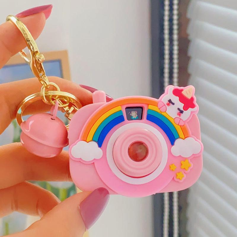 Creative Projection Camera Pendant Keychain Cute Doll Keychain Pendant Fashion Bag Decoration Accessories Children Gifts