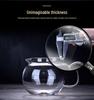 Large-Capacity Heat-Resistant Glass Teapot with Stainless Steel Filter