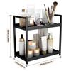 Double-Layer Desktop Storage Rack for Perfume, Cosmetics, Bathroom, Dressing Table, and Kitchen Organization