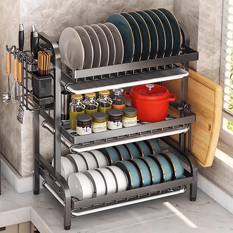 Stainless Steel Kitchen Dish Drying & Storage Rack