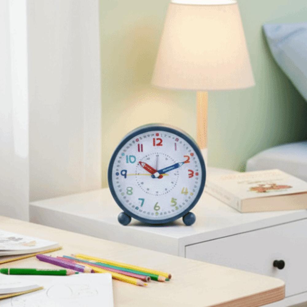Battery Operated Children's Alarm Clock Pencil Design Time Planning Clock Desk Clock  Bedroom Decor