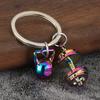 Keychain Pendant Metal Texture Weightlifting Charm Lightweight Portable Key Chain Backpack Bag Accessory