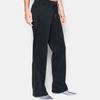 Under Armour Solid Color Logo Embroidered Straight Leg Drawstring Pants Women Bottoms Black 1280697-001