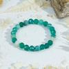European Multi-Color Faceted Beaded Elastic Bracelet, Stackable Semi-Precious Stone Design