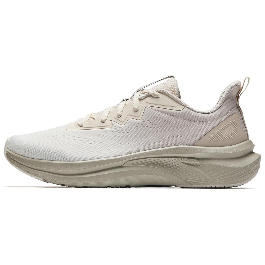 Anta Basic Running Comfortable Non-Slip Wear-Resistant Breathable Lightweight Low-Top Casual Running Shoes Men Sneaker Beige 912515514-1