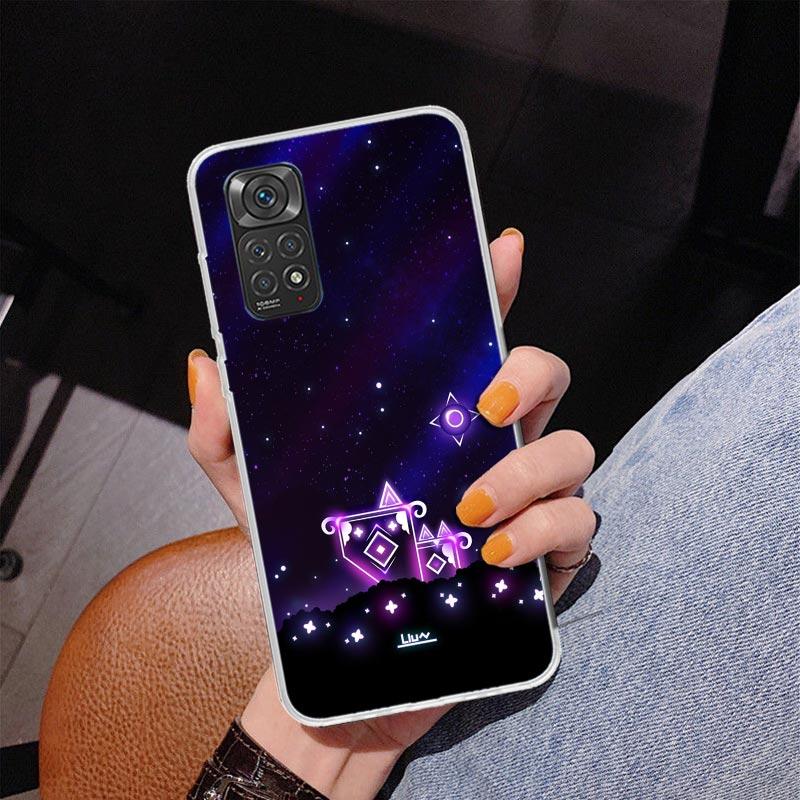 Geometry Dash Game Phone Case For Xiaomi Redmi Note 15 14 13 12S 12 11 Pro Plus 14S 11S 11E 10 10S 11T 5G Personalized Cover Red