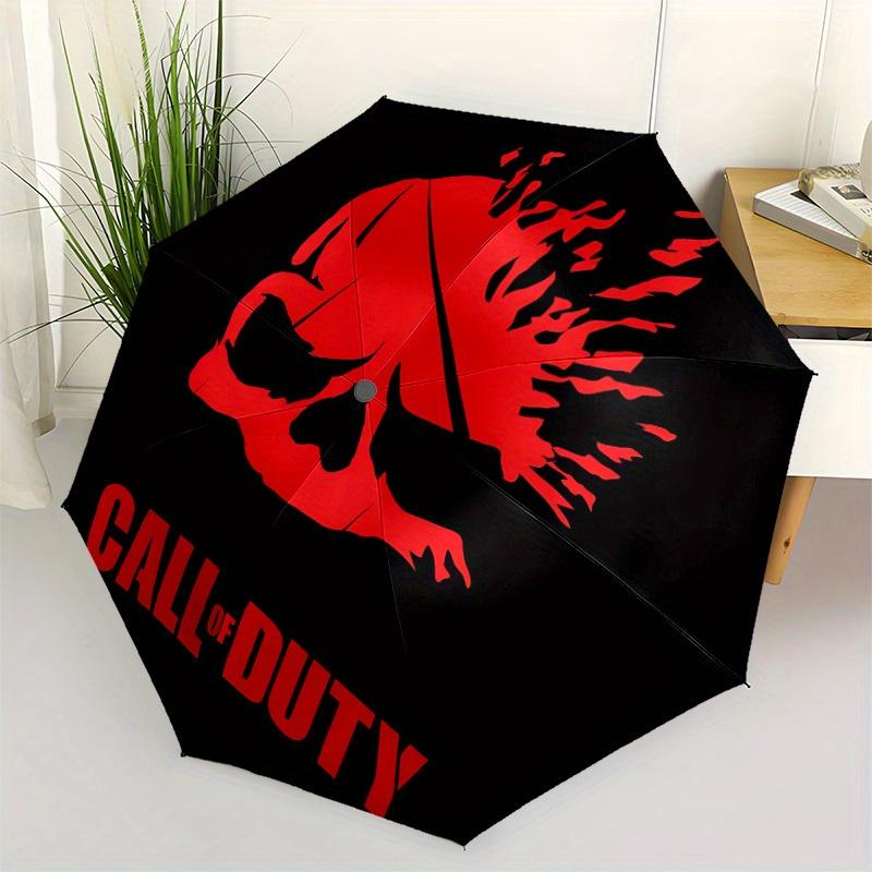 1pc Call of Duty Windproof Automatic Umbrella, Portable Folding design, Lightweight for Women/Men251
