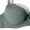 Women Bra Padded Wired Underwear Flower Applique B Cup Lingerie