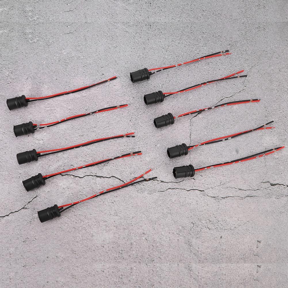 10Pcs Set Soft Male Light Bulb Connector Socket Holder for Car Bikes