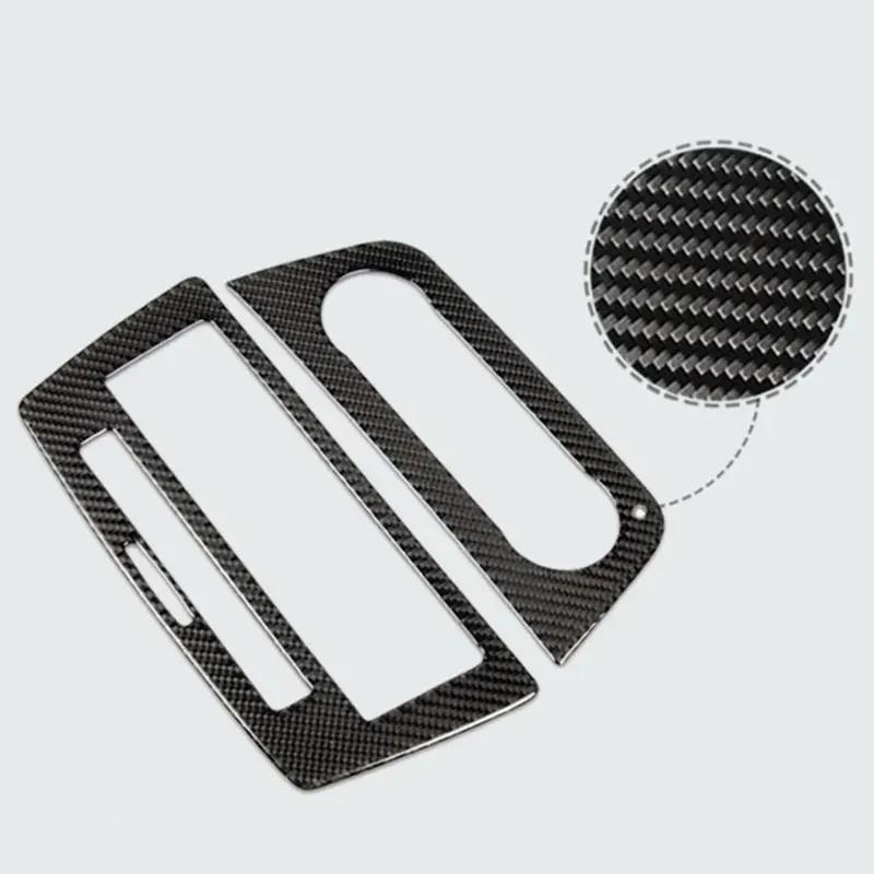 Black Carbon Fiber Car Inner Center Console CD Panel Trim For Mercedes For Benz GLE W166 2015- Car Interior Accessories