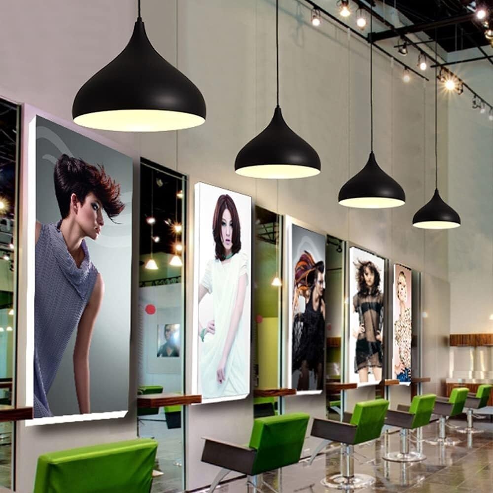 Single Head Creative Bar Minimalist Industrial Style Ceiling Pendant Lamp Nordic Restaurant Chandelier Bedroom Bedside Aluminum Lampshade Pendant