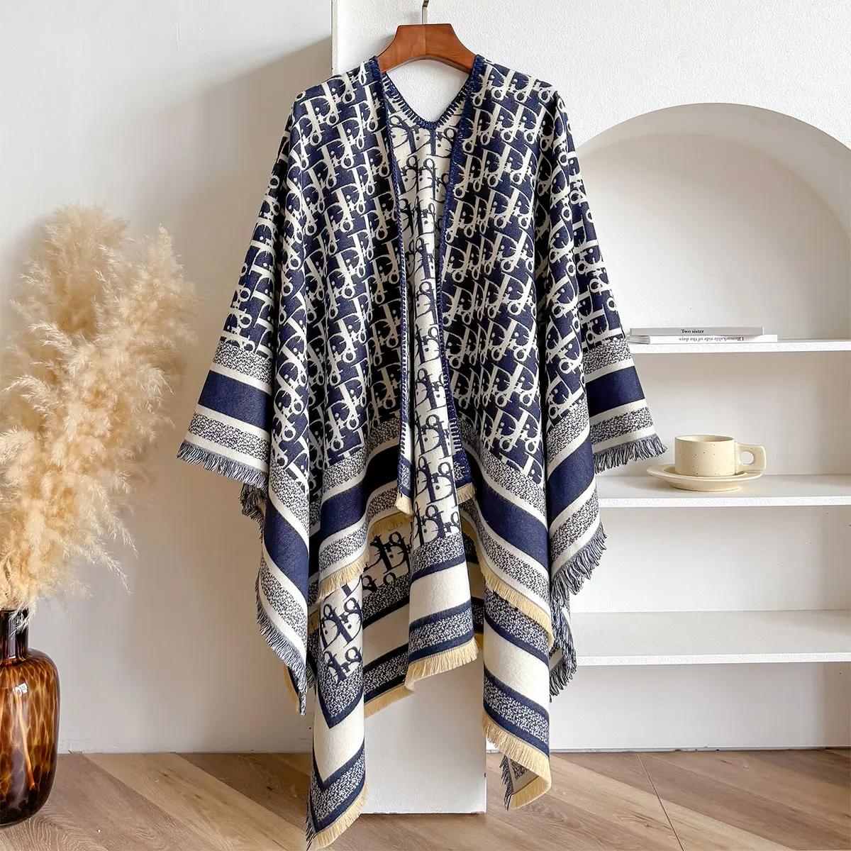 

Luxury Kerchief Imitation Cashmere Scarf Women Design Warm Pashmina Blanket Scarves Female Shawl Wraps Thick Foulard Bufand