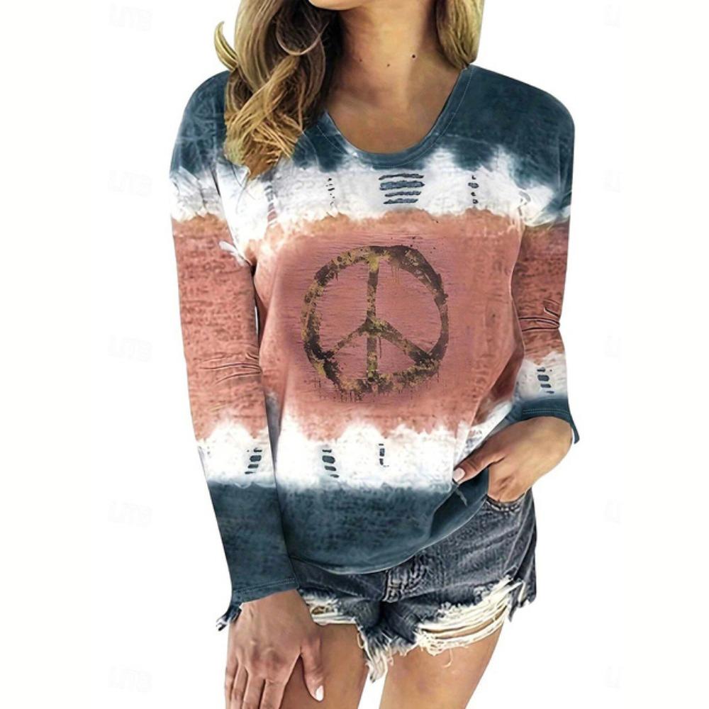 Herbst Baumwolle Damen T-Shirt Langarm Pullover Streifendruck Damen Übergröße Kleidung Street Casual O-Ausschnitt T-Shirts Tops