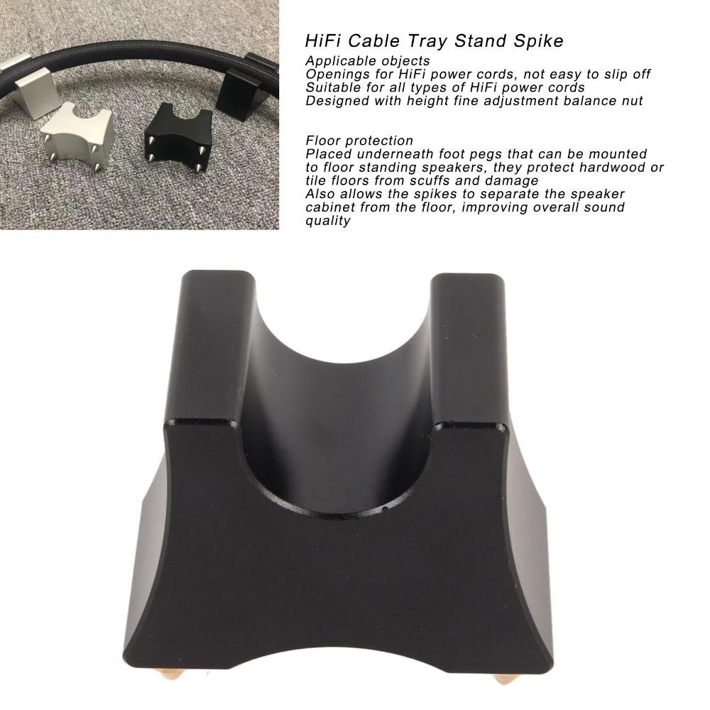 Multifunction HiFi Cable Tray Aluminium Alloy HiFi Cable Clamp Power Cable Clip  Power Distribution argento