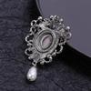 Vintage Court Antique Baroque Western Brooch Inlaid With Precious Stones Temperament Corsage Pin With Jewelry