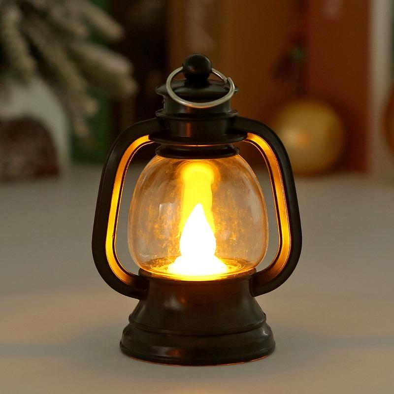 

1/2/12Pcs LED Candle Lanterns Retro Flickering Hanging Lantern Candle Mini Outdoor Palace Light Waterproof Christmas HalloweenYard Garden Black 1pc