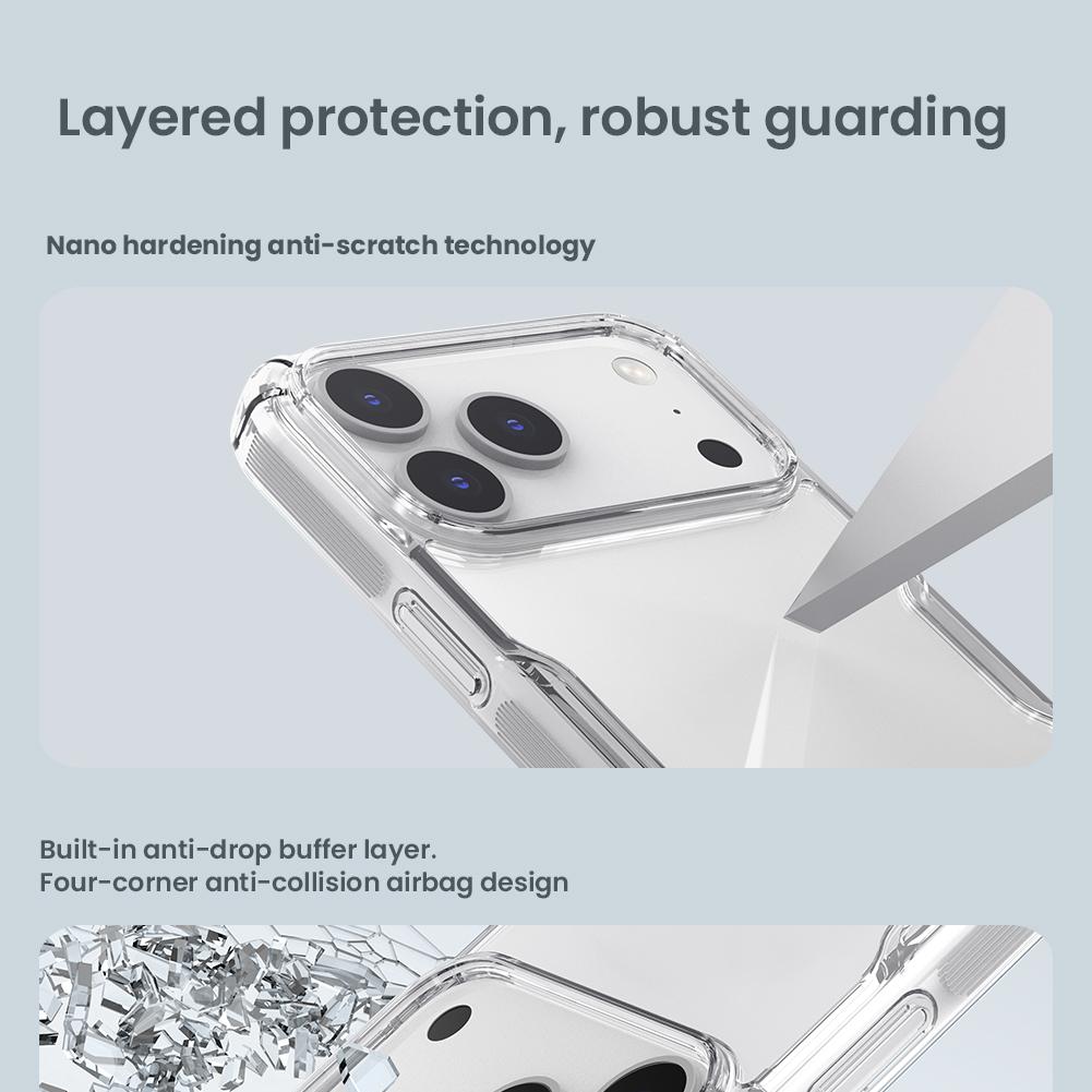 NILLKIN For iPhone 17 Pro Max Air Case Nature TPU Pro Transparent Soft Silicon Cover Clear Case