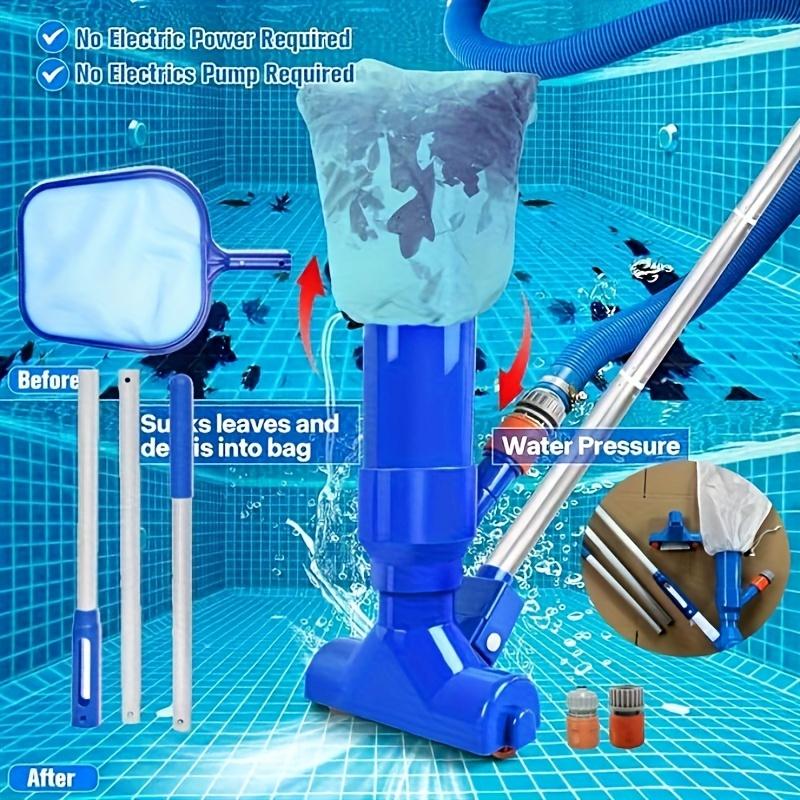 Tragbarer Pool-Vakuum-Jet: Unterwasserreiniger mit Bürstenbeutel, Handheld, Mini-Jet-Staubsauger für Schwimmbäder - Amerikanischer Rohrverbinder