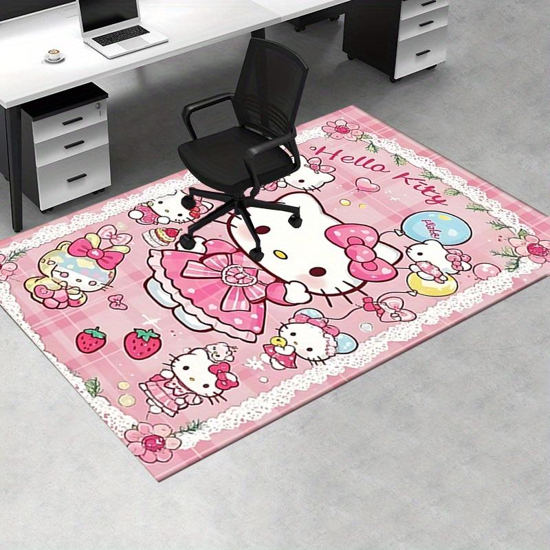 Office Rug Hello Kitty, Cute Anti-Slip Rug, Machine Washable for Living Room, Bedroom, Office, Multiple Sizes, Bedroom Mat, Decorative Mat, Durable Ma