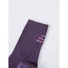 Daiso Womens Lettering Mid Thigh Socks Purple