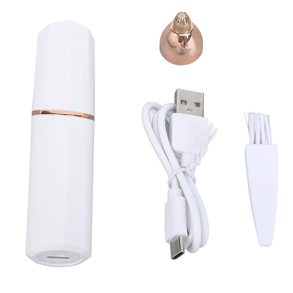 Facial Hair Remover Compact Travel Portable Electric Facial Epilator with LED Light for Men Women