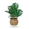 Nordic Style Monstera Faux Plant: 7-Head Green Indoor Desktop Decor