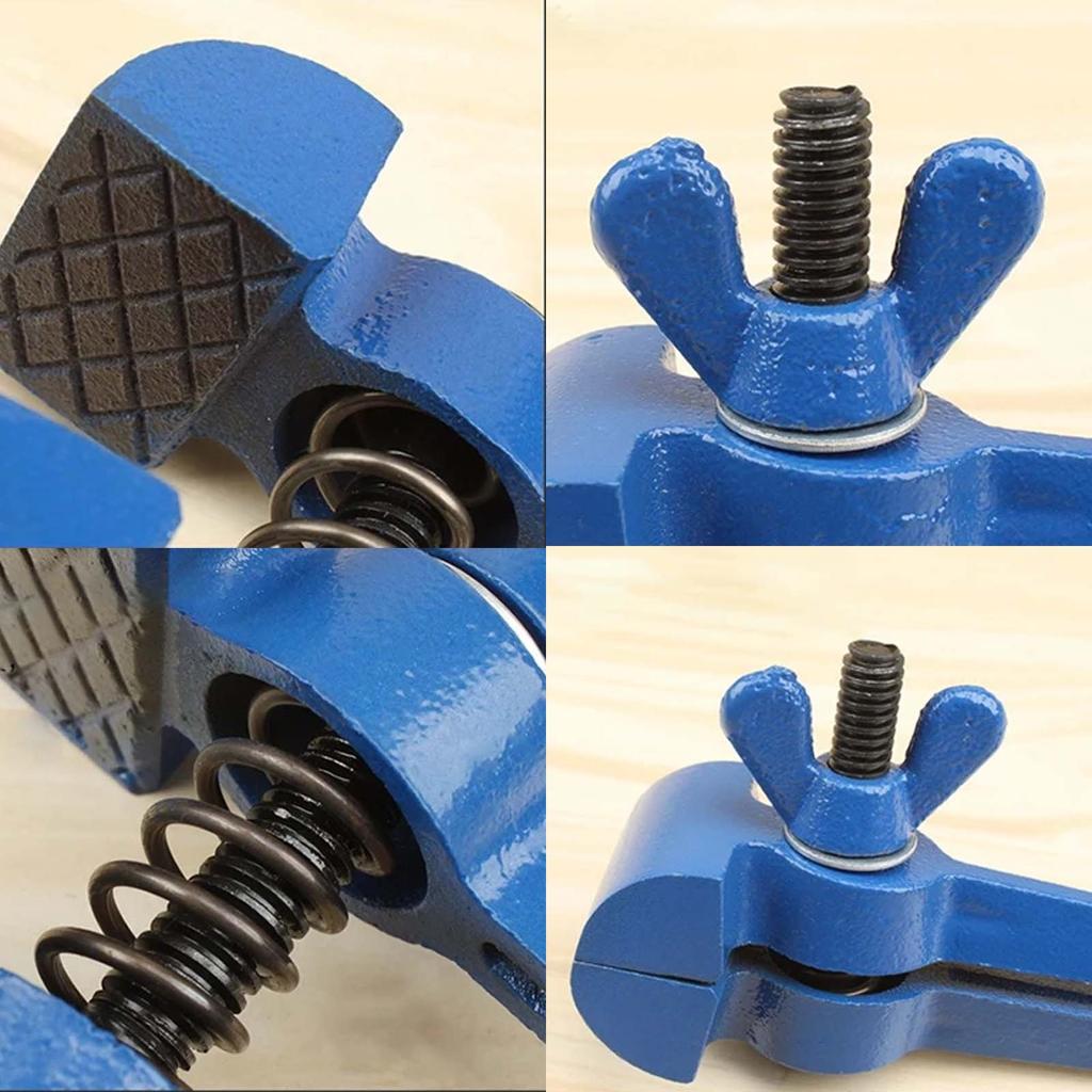 25/40/50# Mini ruční svěrák, Pevný držák inženýrského svěráku, Stolařský svěrák, Průmyslový nástroj pro obrábění kovů, Čelisti, Pracovní stůl, Litina