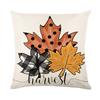 Pumpkin Maple Leaf Pillow Cover Autumn Harvest Series Linen Printed Sofa Cushion Cover Bedroom Headboard Pillow Cover
