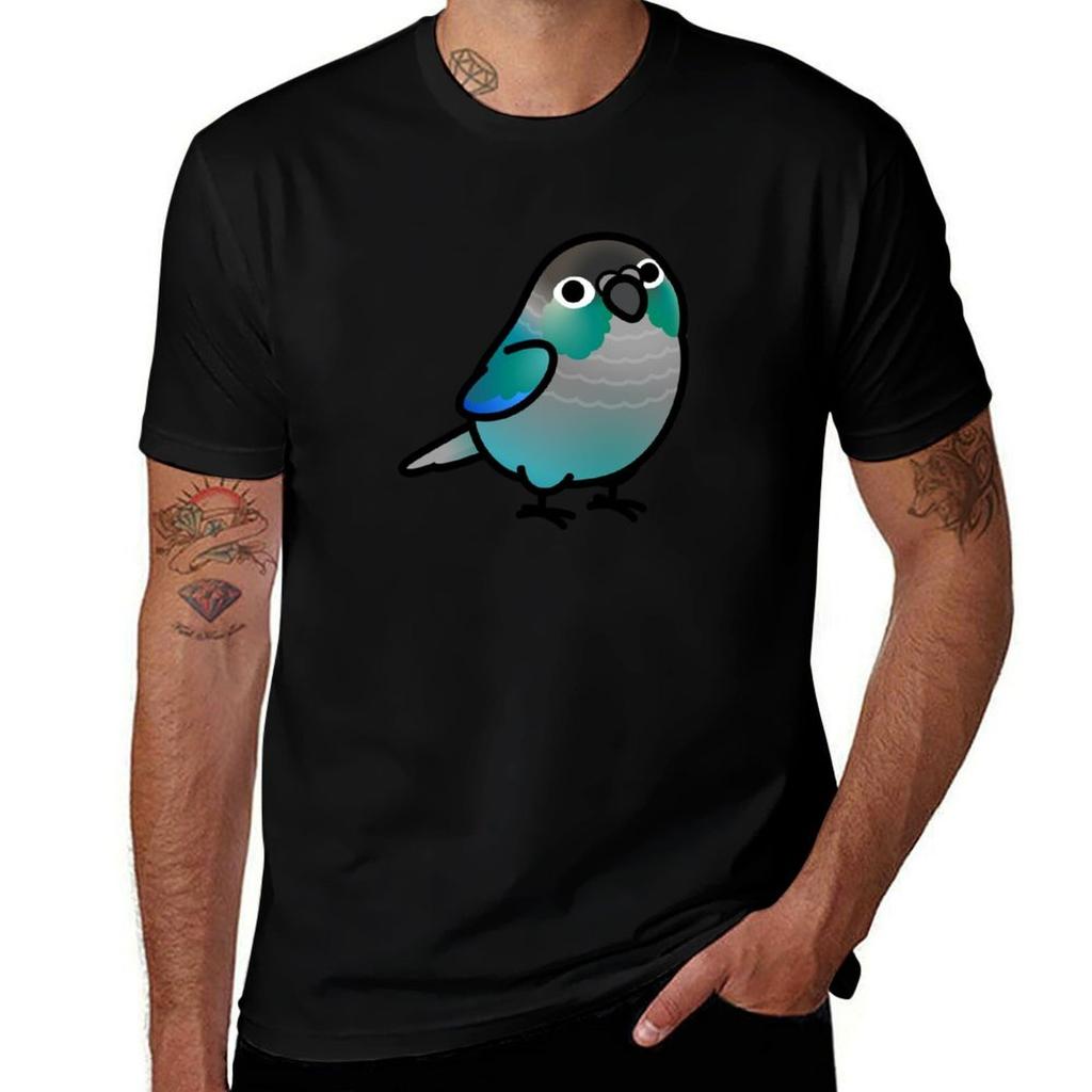 Chubby Green Cheek Conure Turquoise Tshirt Christmas Casual Tee Shirt Tshirt