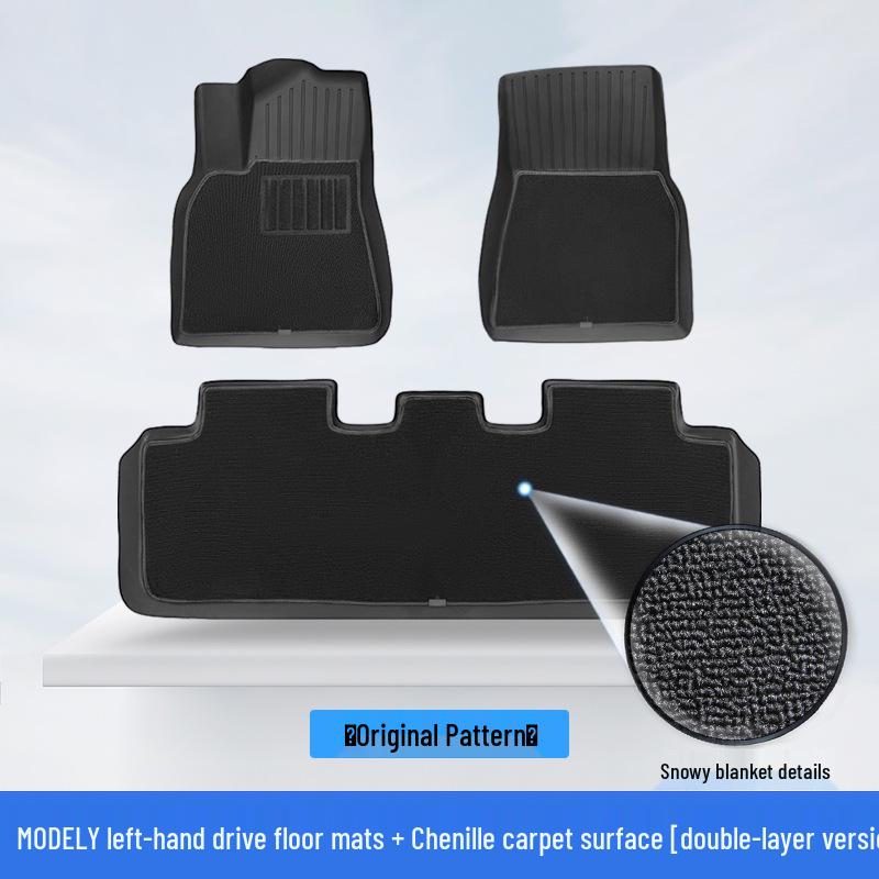 Compatible Tesla Model Y Right-Hand Drive Full Surround Floor Mat TPE Car Accessory