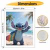 Disney Digital Oil Painting Art Kit Stitch Surf Beach Hand Filled Home Decor