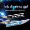 Hyundai Reina Metal Bright Side Fender Decal – Custom Car Logo Decoration