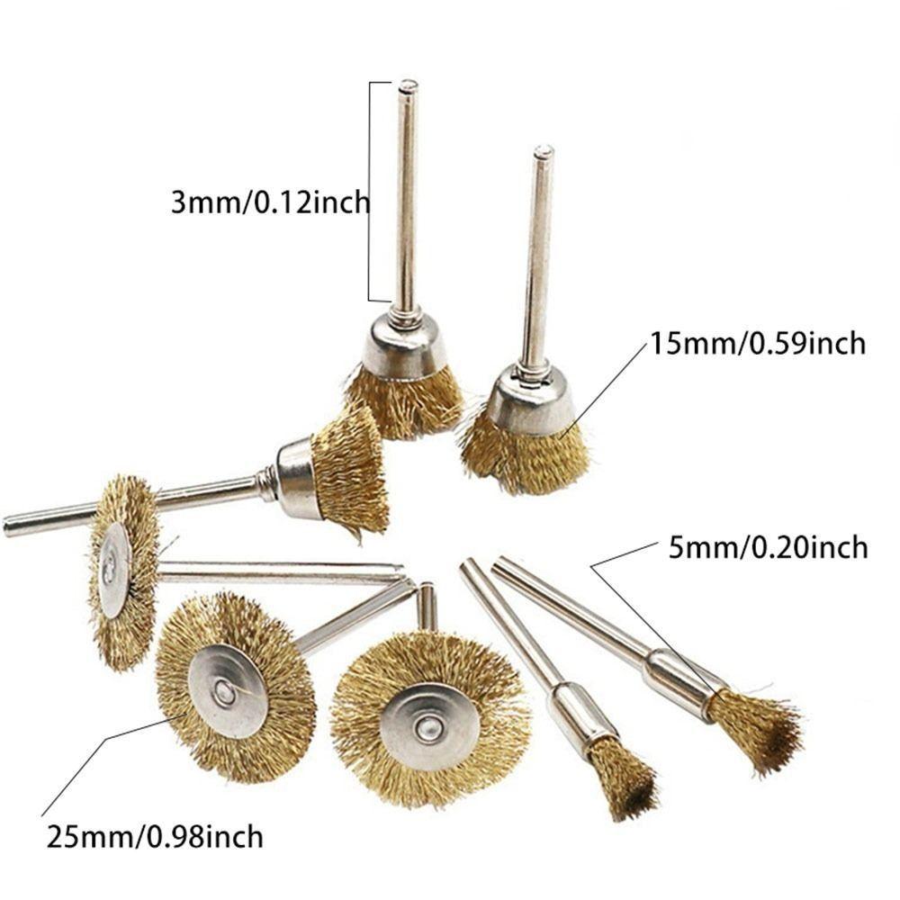 Accessories Electric Rotary Tools Wire Wheel Polishing Grinding Brass Brush Kit Buffing Sanding