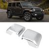 2pcs Side Wing Rear Mirror Protector Rearview Cover Trim Fits for   JL 2018+(Carbon   )