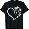 Heart Horse Cute Love Equestrian Women Girls Kids Teens T-Shirt