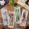 10 Sheets Chinese Ancient Style Landscape Long Strip Stickers Ink Wash Mountain & River Patterns for Scrapbook DIY Decoration