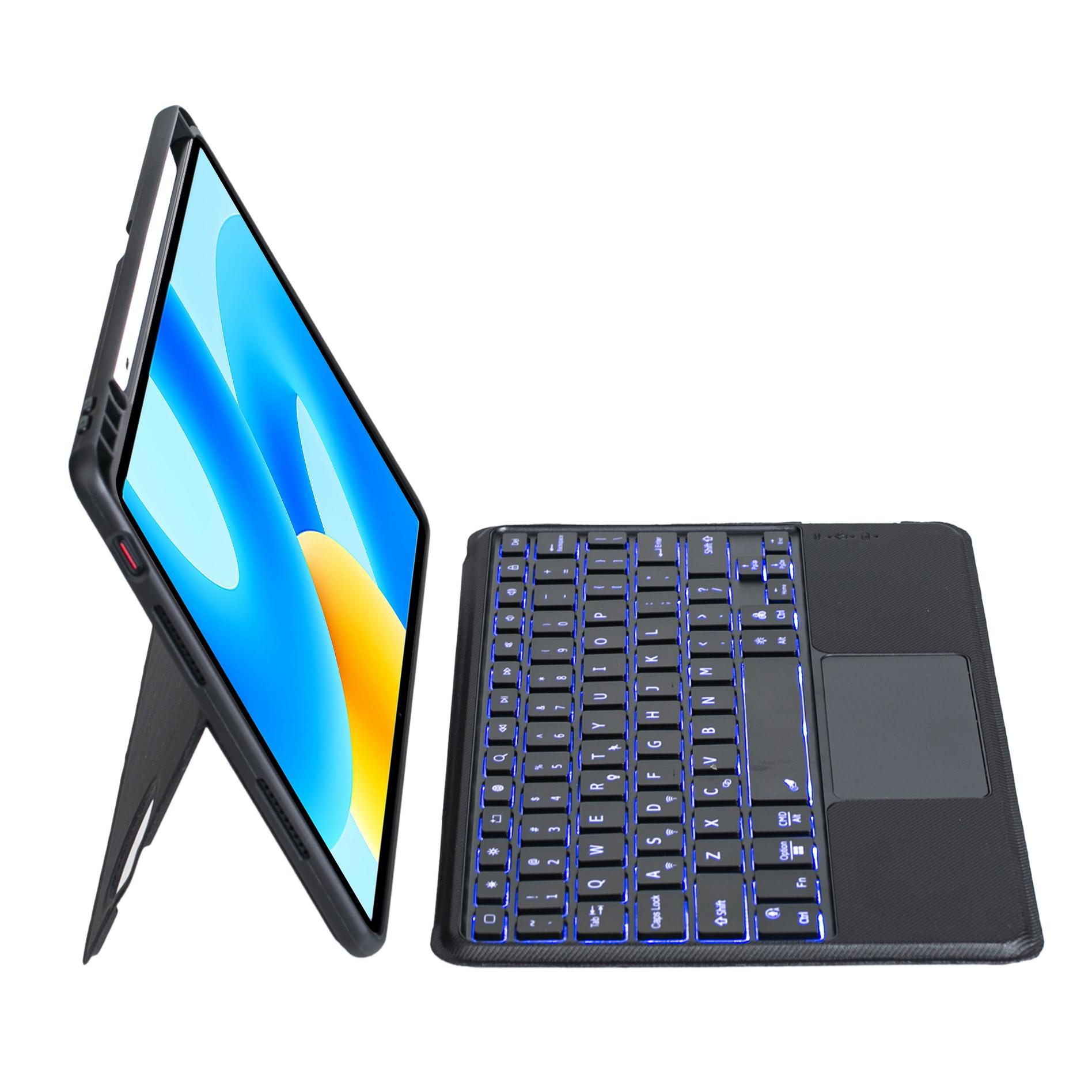 

TH17-AS For Huawei Qingyun C5 (2nd Gen)/Matepad Air 11.5 inch (2023)/MatePad 11.5 Leather Stand Cover+Backlit Touchpad Bluetooth-compatible Keyboard A