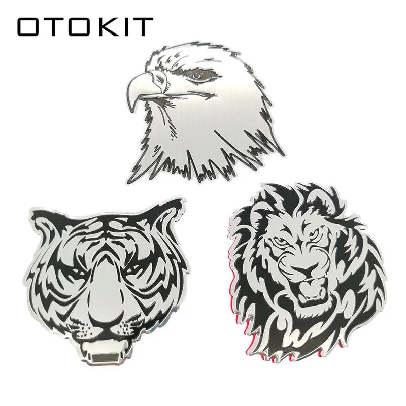 Decorazione Auto Animali Adesivi Logo Metallo 3D Leone/Aquila/Tigre Emblema Alluminio Badge Decalcomania Auto Auto Styling Accessori Auto