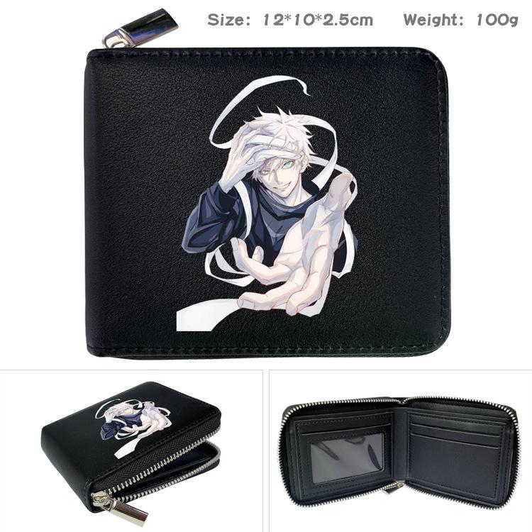 Jujutsu Kaisen Anime Zip PU Wallet Cartoon Print Coin Purse Large Capacity Card Holder Gojo Satoru Sukuna 1pcs