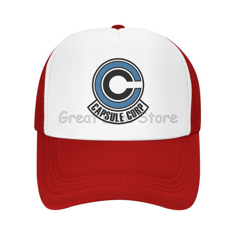 Capsule Corp Mesh Baseball Caps Unisex Hip-Hop Trucker Hat Anime DBZ Dad Hat Adjustable Racing Cap Summer Trucker Snapback Hats