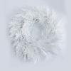 A Faux White Cypress Leaf Wreath Christmas Tree Pendant for Halloween Decoration
