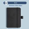 Pocket Journal Mini PU Leather Notebook 100 Sheets with Elastic Band for Teenager Diary Recording