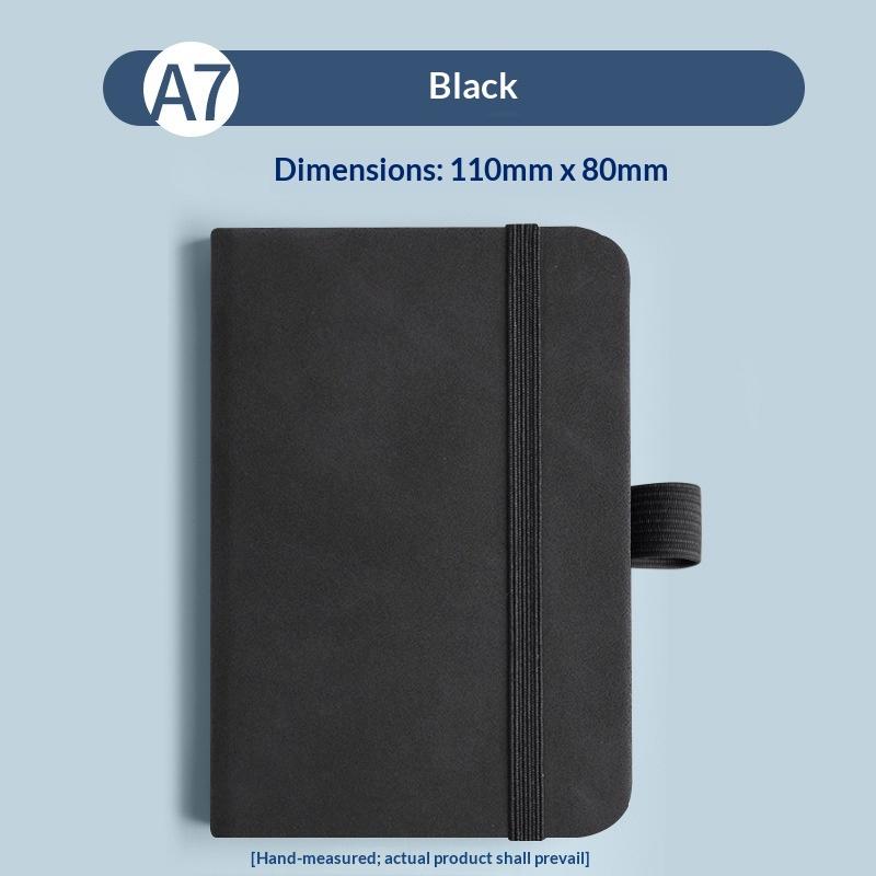 Pocket Journal Mini PU Leather Notebook 100 Sheets with Elastic Band for Teenager Diary Recording