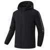 Men's New Three-bar Velvet Cotton-padded Jacket, Large-size Water-proof Warm Cotton Clothes Can Be Printed with OO.
