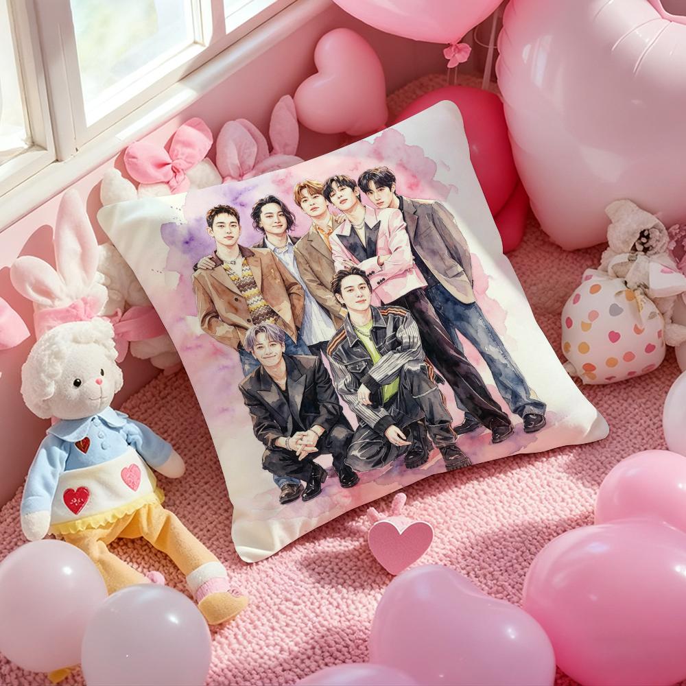 Kpop GGGGOT Cushion Cover Pattern Printed Pillowcase for Living Room Sofa Cushion Cover  Bedroom Decor