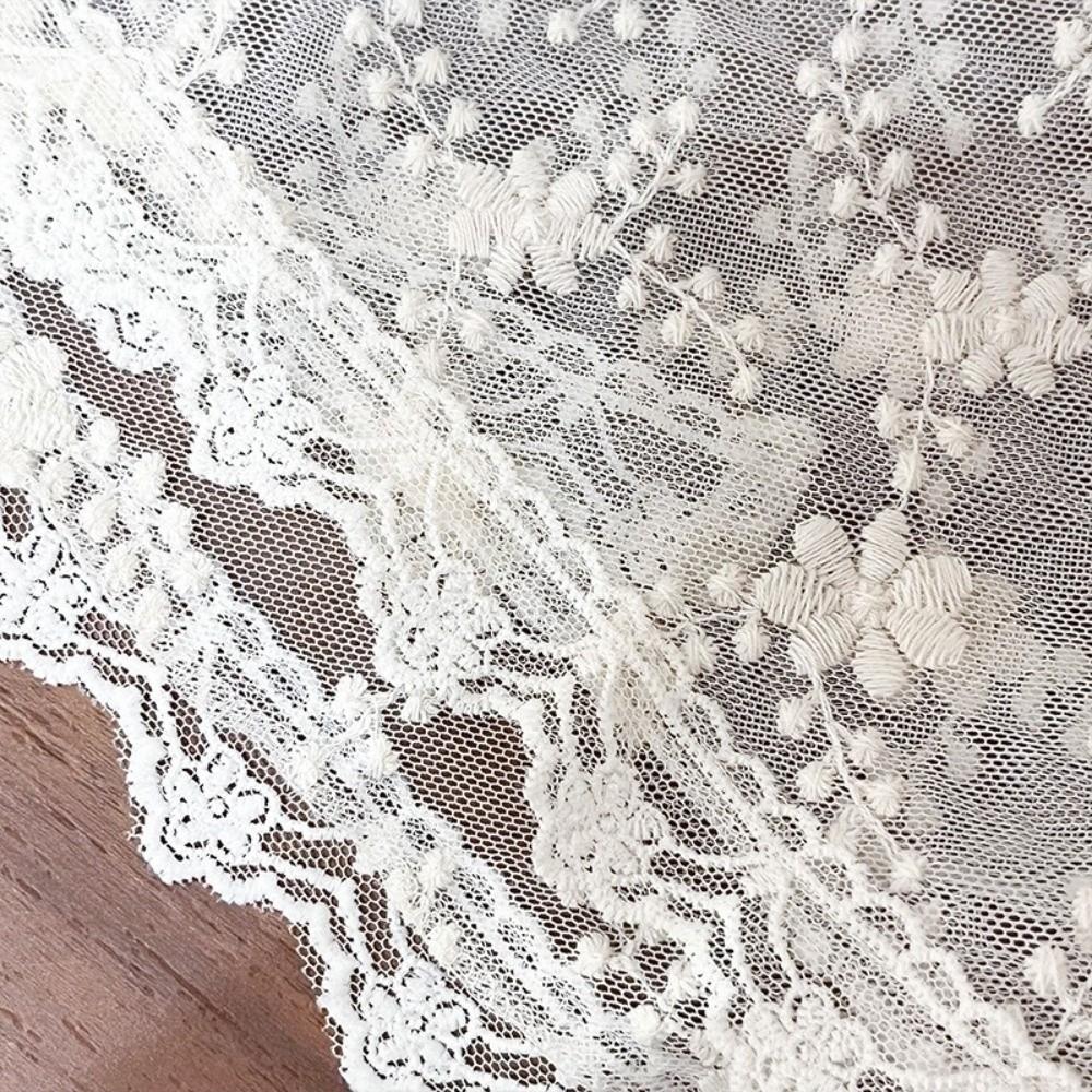 Fashion Flower Embroidery Lace Flower Hair Scarf Thin Cute Mini Lace Skirt Chic Style Bohemian Bandanas for Women
